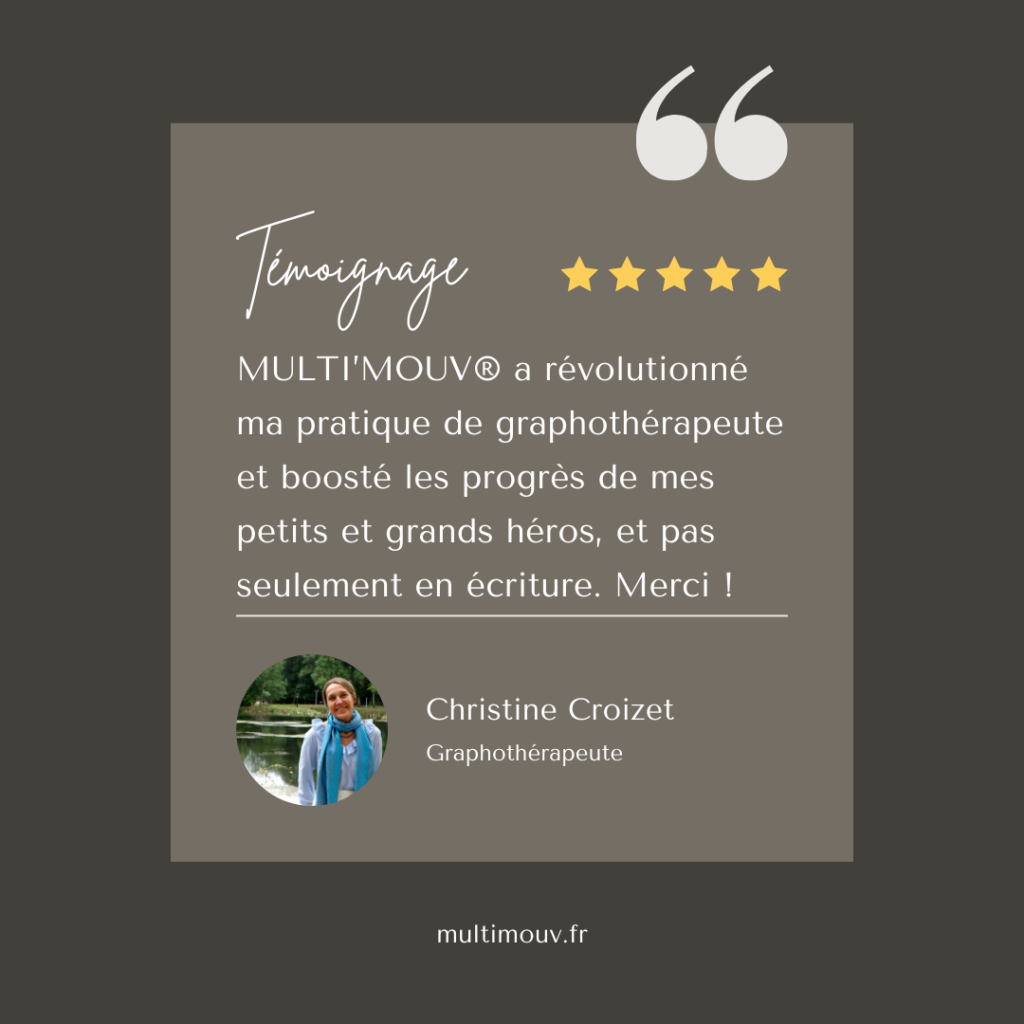 Témoignage d'une stagiaire multimouv qui est graphothérapeute